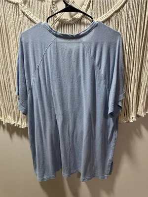 aerie Sky Blue V-Neck Short Sleeve Tee thumbnail 5