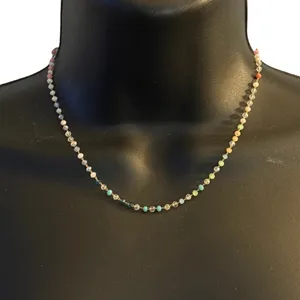 Frenzy dainty multicolor crystal bead necklace thumbnail 1