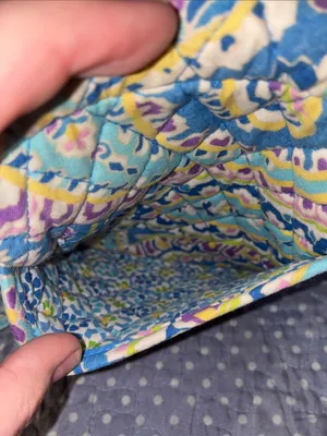 Vera Bradley Capri Blue Paisley Quilted Crossbody Bag Purse Blue, Green, Purple thumbnail 6