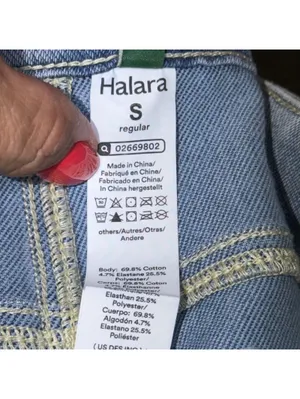 Halara Light Wash High Rise Wide Leg Jeans Size Small thumbnail 7