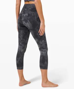 Lululemon Align Diamond Dye Grey High Rise Waistband Crop Leggings thumbnail 4