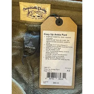 Prana Sage Green Camo Hemp‎ Blend Cozy Up Ankle Pants Joggers Size XS thumbnail 10