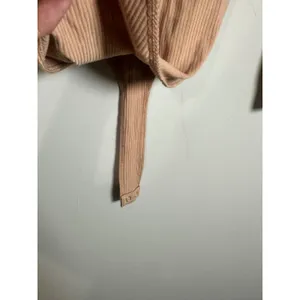 Banana Republic Womens Ribbed Long‎ Sleeve Scoop Neck Bodysuit Tan Beige Small thumbnail 4