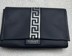 Versace Fragrance Bag Black Silver Make Up With Dust Bag thumbnail 1