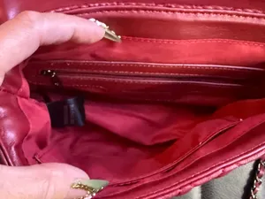 Badgley Mishka Quilted Messenger Bag in Red thumbnail 4