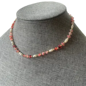 Napier Vintage Rose Quartz And Freshwater Pearl Necklace thumbnail 2