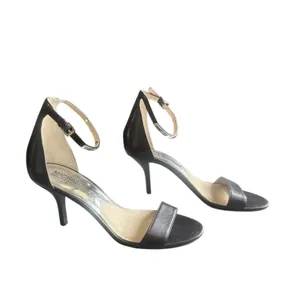 Michael‎ Kors Ankle Strap Sandals Women 8M Black Good Leather Kitten Heel thumbnail 3