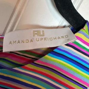 Amanda Uprichard Striped Silk‎ Made in USA Sleveless Blouse Colorful Size P/XS thumbnail 4