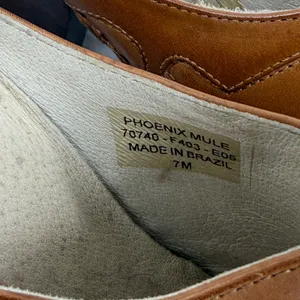 Frye Phoenix Mule‎ Cognac Leather Western Pointed Toe Block Heel 70740 Women 7M thumbnail 4