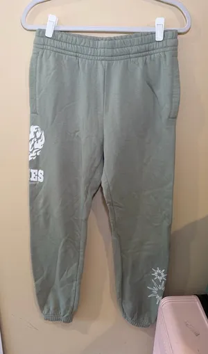 University Tees Charles River Apparel Sage Green Joggers with White Graphic Accents thumbnail 1