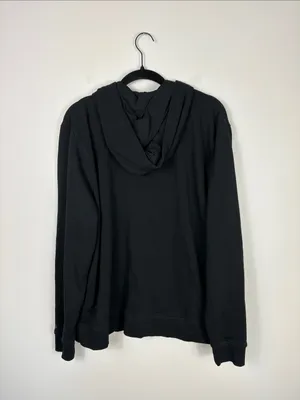 Pact Organic Brushed Fleece Zip Hoodie Women’s Large Black 100% Cotton thumbnail 6