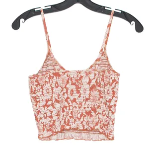 American Eagle Y2K Crop Top Floral Smocked S Coquette Fairycore Baby Tee Boho thumbnail 2