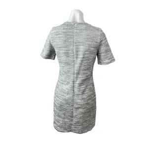 Club Monaco Women's Gray Heather Tweed Short Sleeve Mini Sheath Dress Size M thumbnail 4