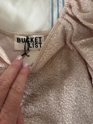 Boutique NwT bucket list sparkle top M thumbnail 2
