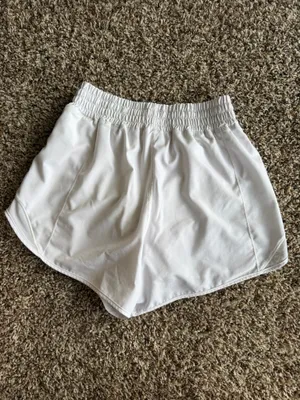Women’s White Colorfulkoala Athletic Shorts High Rise Zipper Pocket Medium thumbnail 5