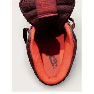 Nike Dunk High Women's Suede Burgundy Wine Orange Lined Sneakers‎ Size 9 thumbnail 9