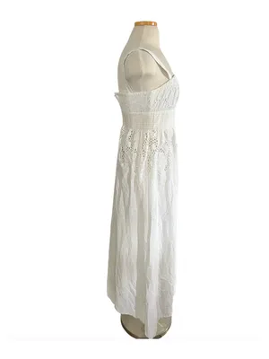 Lilly Pulitzer white cotton eyelet midi dress. Size 8 thumbnail 4