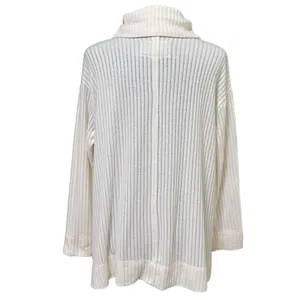 Maeve Anthropologie Vanna Sweater Size Small Cream Ribbed Cowl Neck Cozy Knit thumbnail 5