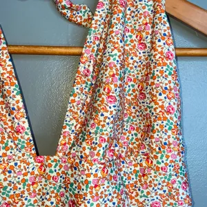 J. Crew Floral Print Halter One Piece Swimsuit Size 10 thumbnail 4
