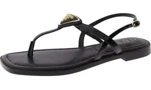 NWT Guess Womens Strap Rainey Flat Sandal GWRAINEY Black 6.5M thumbnail 1