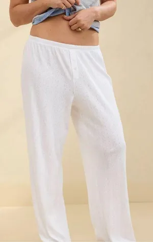 Aerie Off-Duty Pointelle Trouser PJ thumbnail 1