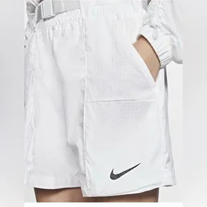 Nike • White Women's Swoosh Woven Sport Shorts thumbnail 2