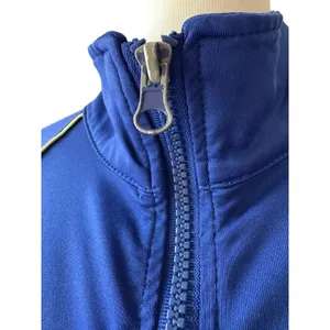 Danskin Royal Blue Collared Full Zip Track Jacket w/ Yellow Contrast Piping thumbnail 7
