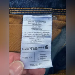 Carhartt women’s relaxed fit bootcut jeans, size 12 thumbnail 7