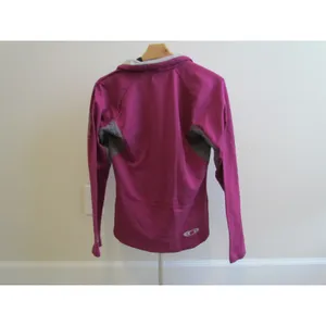 Salomon Full Zip Jacket Medium Pink Technical Hiking Running Fleece‎ Mid Layer thumbnail 2