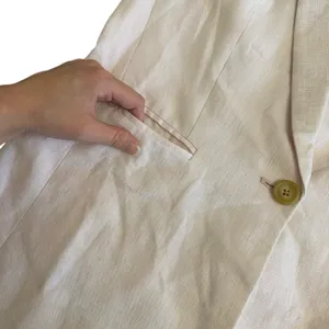 J. by J.Crew Women’s Linen Blazer Size 2 Light Pink One Button‎ Jacket L1150 thumbnail 6
