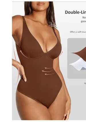 NEW Shapewear Bodysuits Tummy Control Body Shaper S Brown thumbnail 3