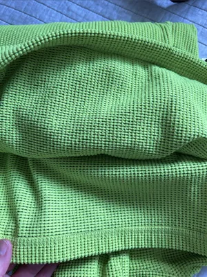 Tek gear Y2K Vtg bright chartreuse grid fleece quarter zip pullover XL thumbnail 4