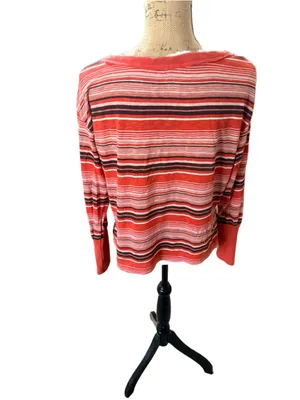 Anthropologie Pilcro Heritage Pullover Boxy Striped Blouse Size S (oversized) thumbnail 4