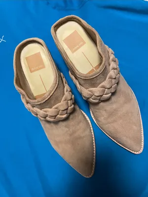 Dolce Vita Tan Braided Suede Pointed Mule Size 7.5 thumbnail 1