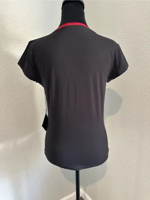 Baby Phat Black Tee with Red Trim and Rhinestone Accent thumbnail 4