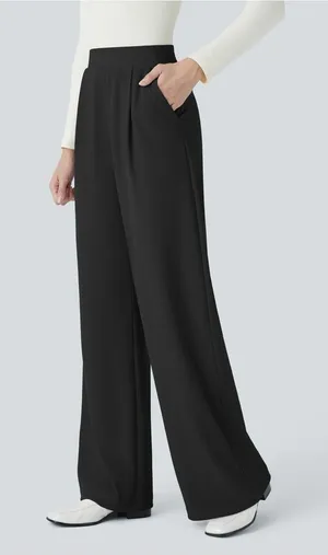NWT Halara Flex™ High Waisted Body Sculpt Waist-Slimming Pocket Wide Leg Micro thumbnail 1