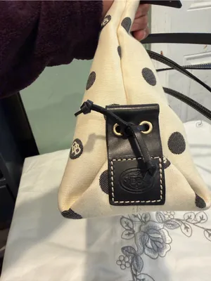 Dooney & Bourke Black and White Polka Dot Tote thumbnail 7
