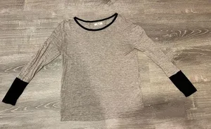 Madewell Brown And Black Long Sleeve Top Women’s Size S thumbnail 1