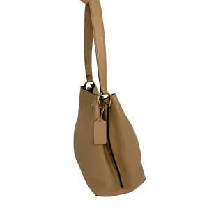 COACH Charlie Bucket‎ Bag Sand Taupe Beige Everyday Classic Gold Hardware ($350) thumbnail 11