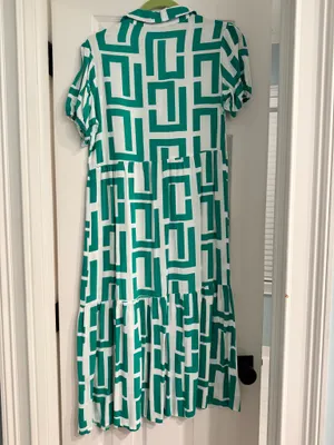 Women’s Green & White Dress thumbnail 3