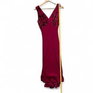Vintage 90s Jonathan Martin Studio 100% Silk V-Neck Midi Dress Size S thumbnail 7