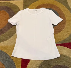 NWOT Zara Women White Basic Short Sleeve Tee Shirt Runs Small Size Small thumbnail 1