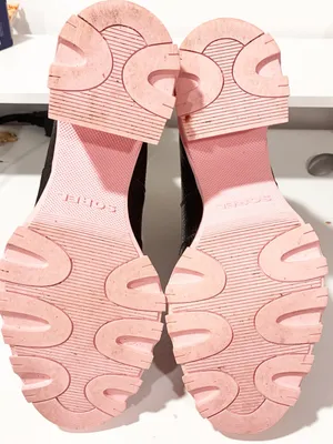 Sorel Black Pink Chelsea Boots Size 10 Brex Chunky Heels‎ thumbnail 7