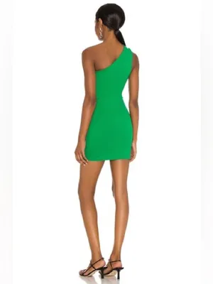 Superdown Green One-Shoulder Cutout Bodycon Mini Dress Size Small thumbnail 3