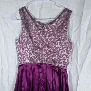 Vtg German Trachtenpoint dirndl Dress 34/XS Purple Lace Up Oktoberfest Cosplay thumbnail 5