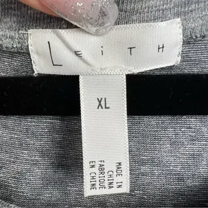 Leith Nordstrom Dress Womens XL Gray Blouson Ruched Tulip Hem Long Sleeve Knit thumbnail 7