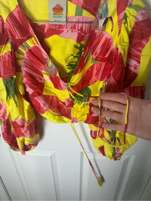 FARM Rio Lime Sweet Jungle Lenzing Viscose Crop Top XS thumbnail 3