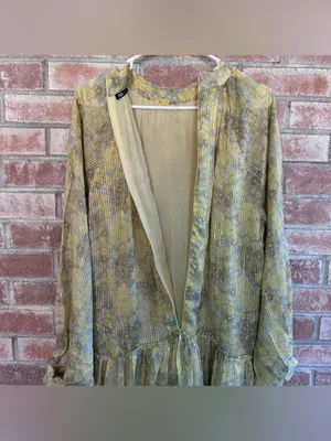 Zara Maxi Dress Women’s Small Metallic Floral Ethereal Boho Prairie Cottagecore thumbnail 11