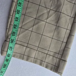 Mango MNG‎ Casual Tan Windowpane Check Wide Leg Trousers High Rise Cuffed Size 4 thumbnail 7