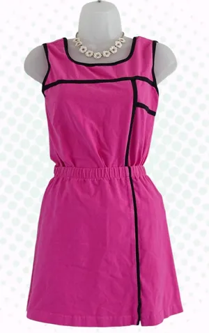 Vintage 90s Lily's of Beverly Hills Pink & Black 2-PC Top & Skirt Set Size S thumbnail 1